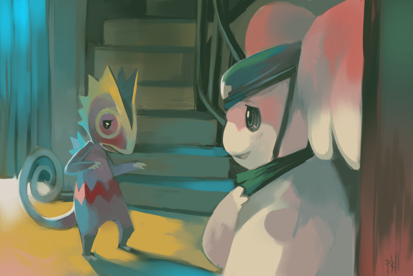 audino, kecleon, purple kecleon, and pk (pokemon and 1 more) drawn by glitchedpuppet