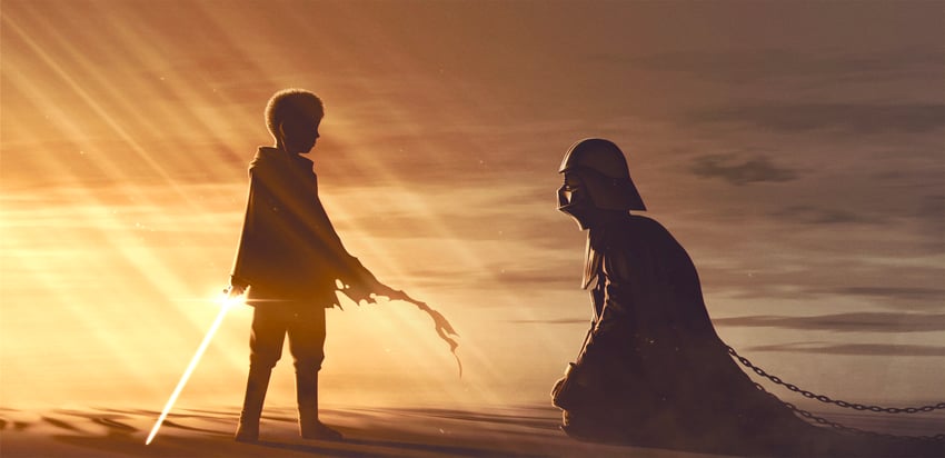 darth vader and anakin skywalker (star wars) drawn by 5health
