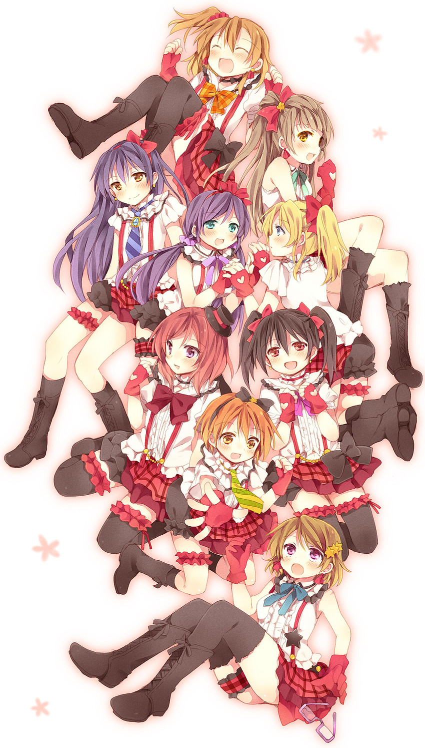 nishikino maki, tojo nozomi, sonoda umi, yazawa nico, ayase eli, and 4 more (love live! and 1 more) drawn by matsusaka_gyuu