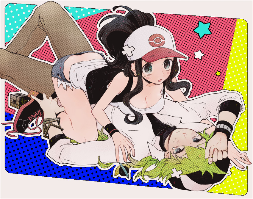 hilda and n (pokemon and 1 more) drawn by shigeru