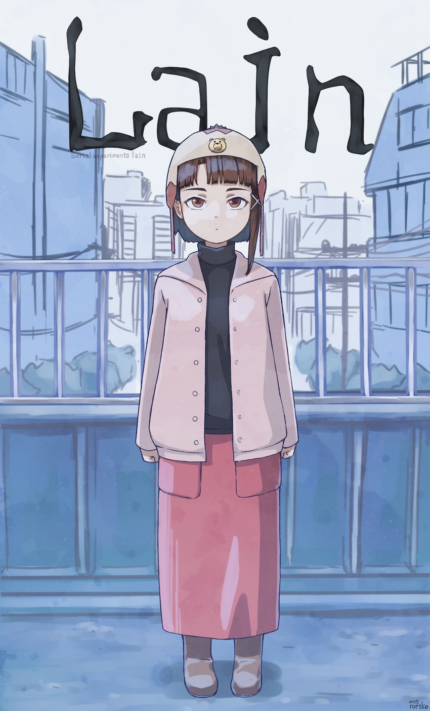 iwakura lain (serial experiments lain) drawn by norikoi