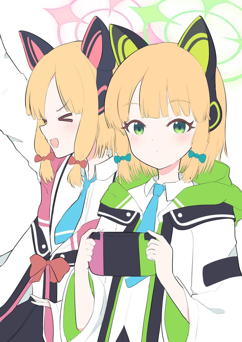 momoi and midori (blue archive) drawn by zener_zapping