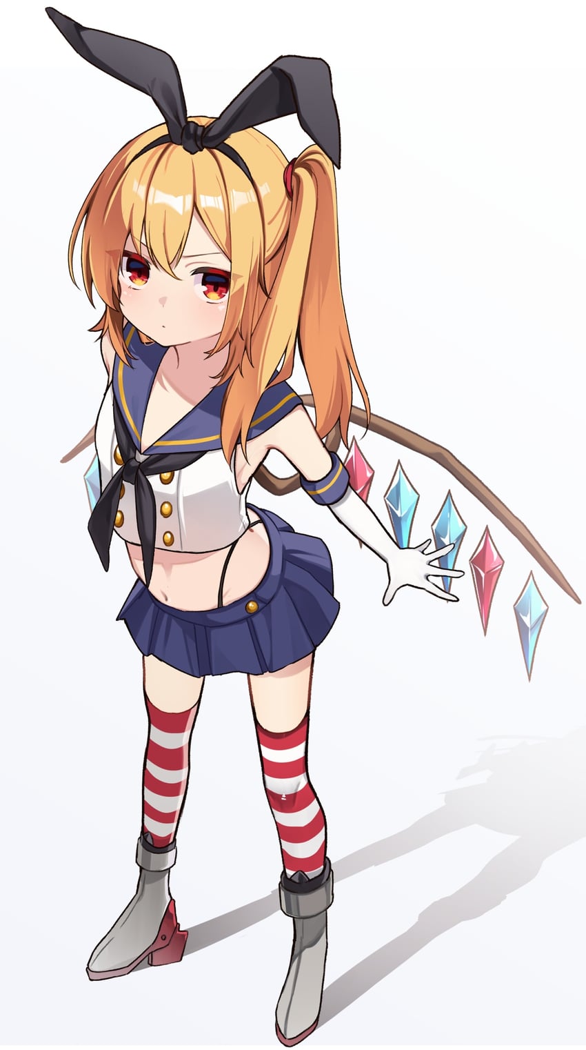 flandre scarlet and shimakaze (touhou and 1 more) drawn by yuineko