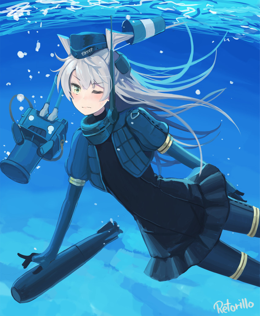 amatsukaze, u-511, and rensouhou-kun (kantai collection) drawn by retorillo