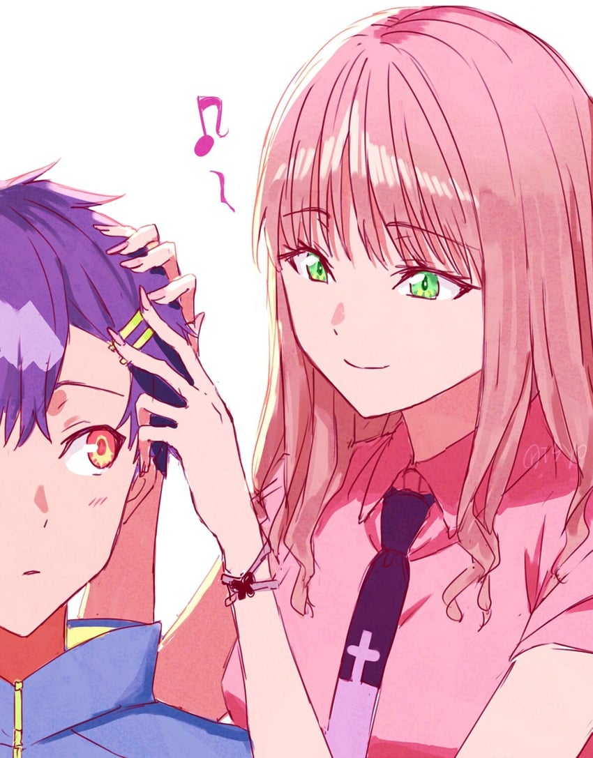 minami yume and asanaka yomogi (gridman universe) drawn by risyo