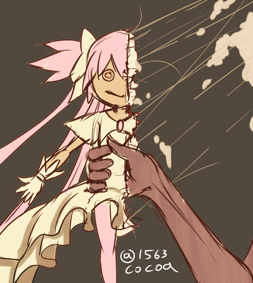 kaname madoka and ultimate madoka (mahou shoujo madoka magica and 1 more) drawn by kiiro_(cocoa080)