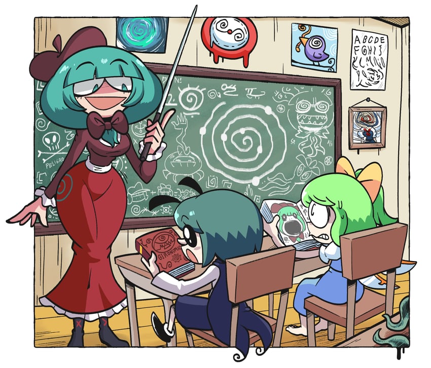 kagiyama hina, daiyousei, and wriggle nightbug (touhou) drawn by kevin_arthur