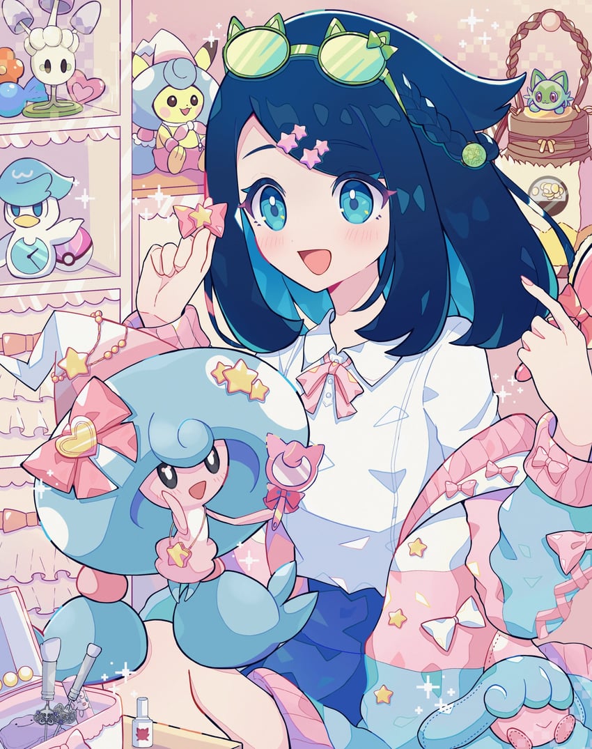 liko and hattrem (pokemon and 1 more) drawn by haru_(haruxxe)
