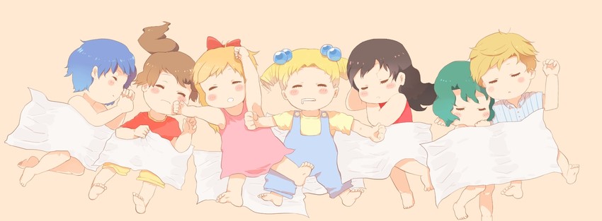 tsukino usagi, mizuno ami, aino minako, hino rei, kino makoto, and 2 more (bishoujo senshi sailor moon) drawn by tatuya3921