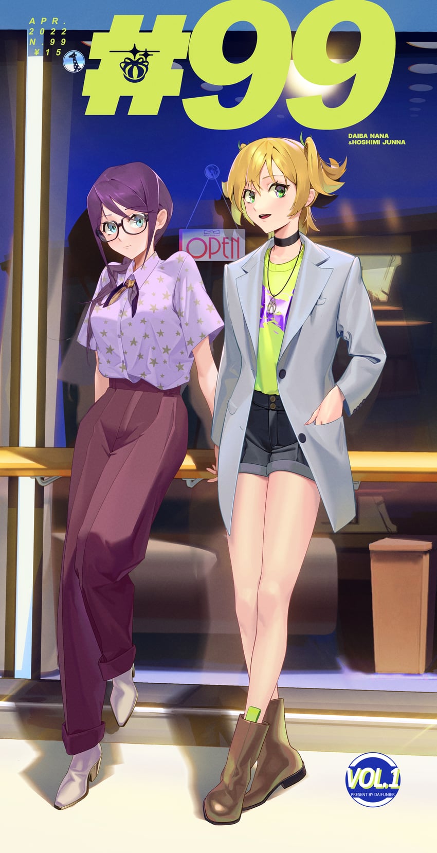 daiba nana and hoshimi junna (shoujo kageki revue starlight) drawn by daifunier