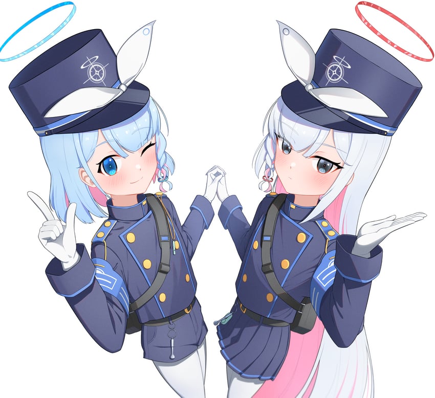 arona, plana, hikari, and nozomi (blue archive) drawn by nikun_(sisee456)