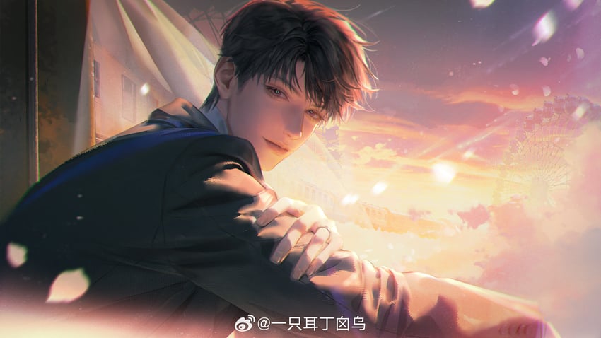 caleb (love and deepspace) drawn by yi_zhi_er_ding_xin_wu