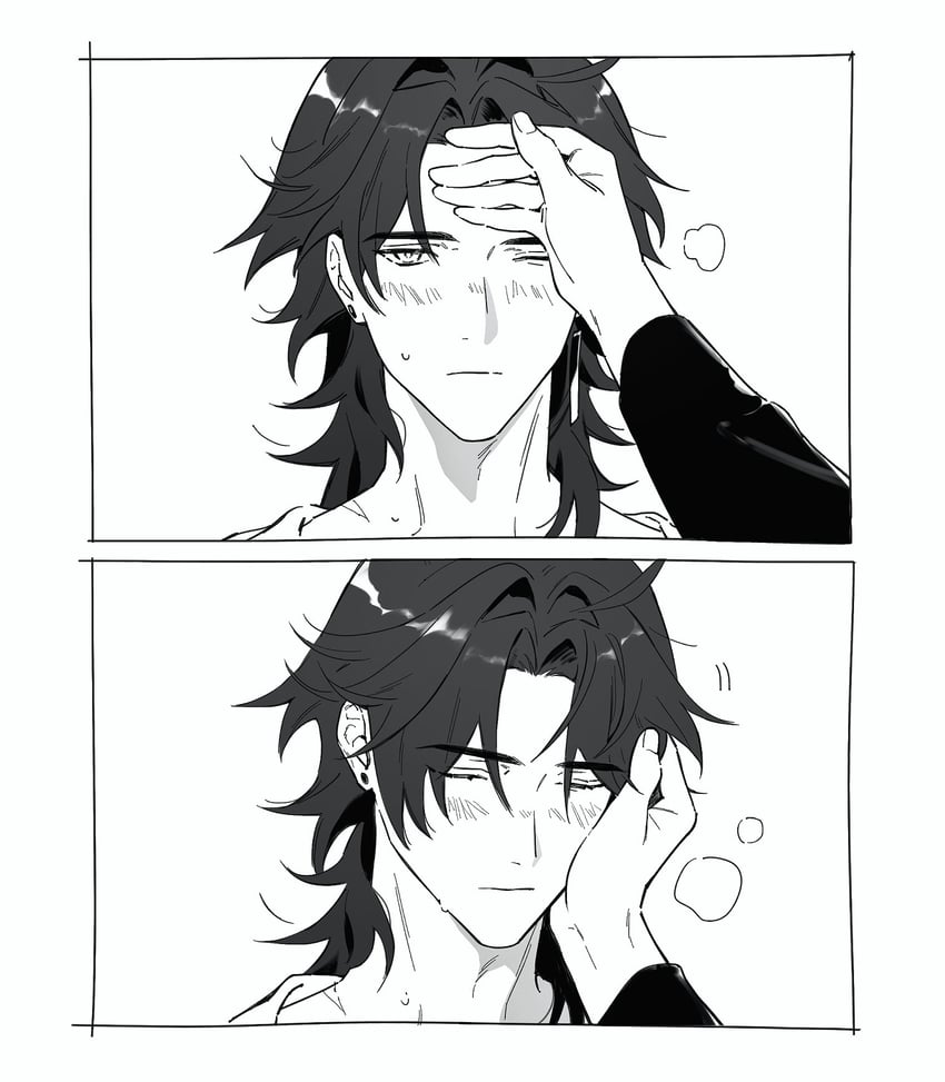 dan heng and blade (honkai and 1 more) drawn by ueee