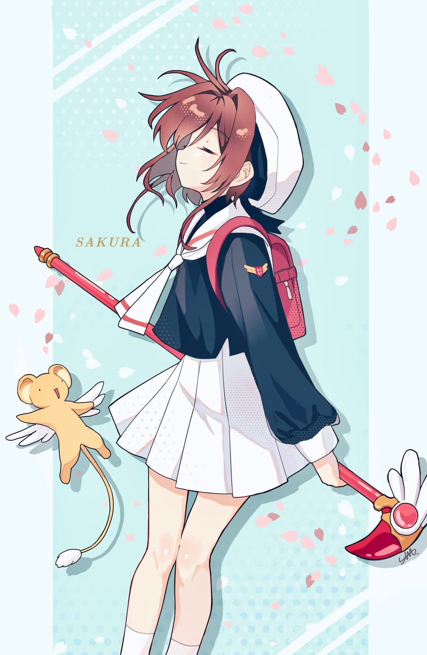 kinomoto sakura and kero (cardcaptor sakura) drawn by nyanaya