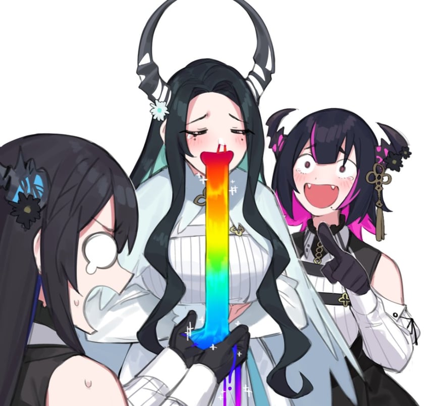 nerissa ravencroft, aradia ravencroft, and malpha ravencroft (hololive and 1 more) drawn by dasdokter
