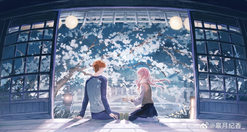 emiya shirou and momomiya shizuku (original and 2 more)
