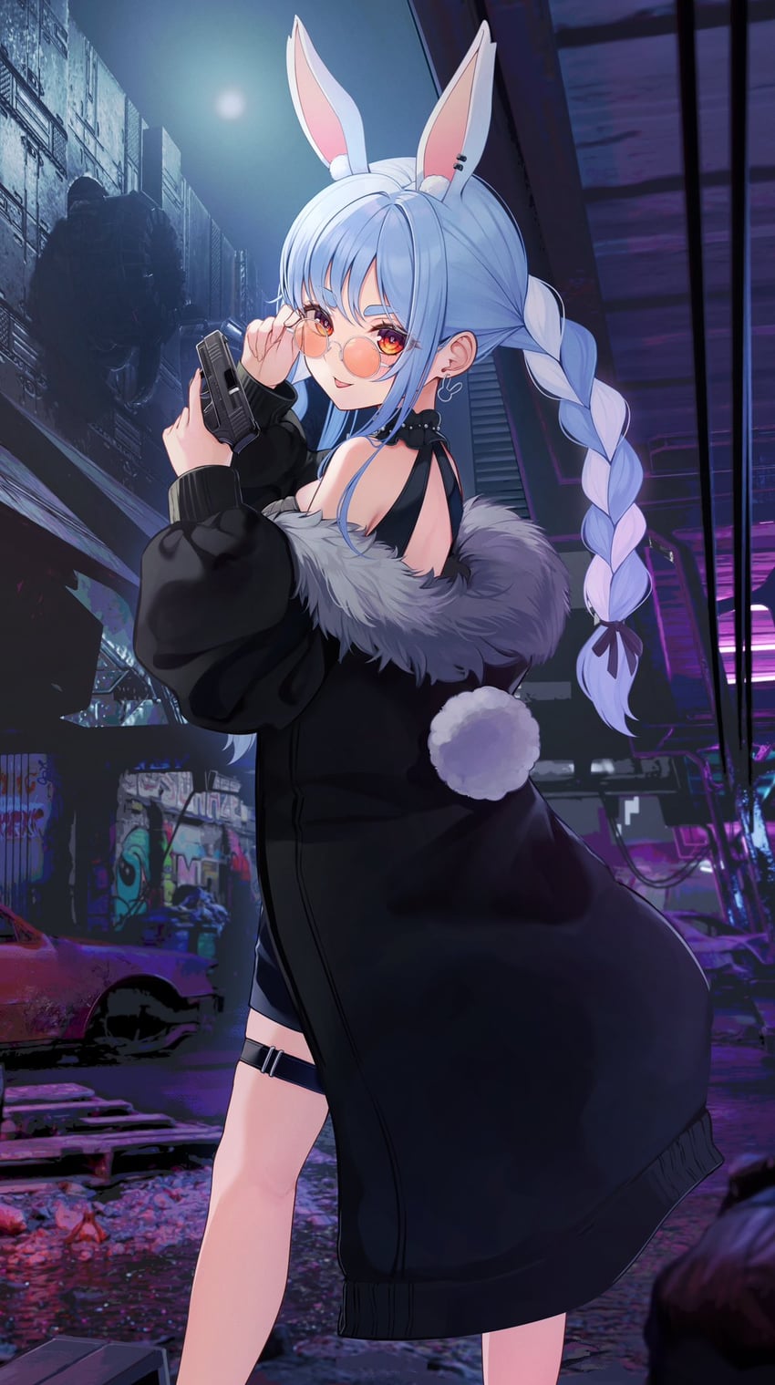 usada pekora (hololive and 1 more) drawn by tyabesu
