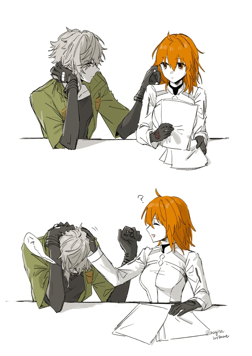 fujimaru ritsuka and kadoc zemlupus (fate and 1 more) drawn by nagisa2017mine