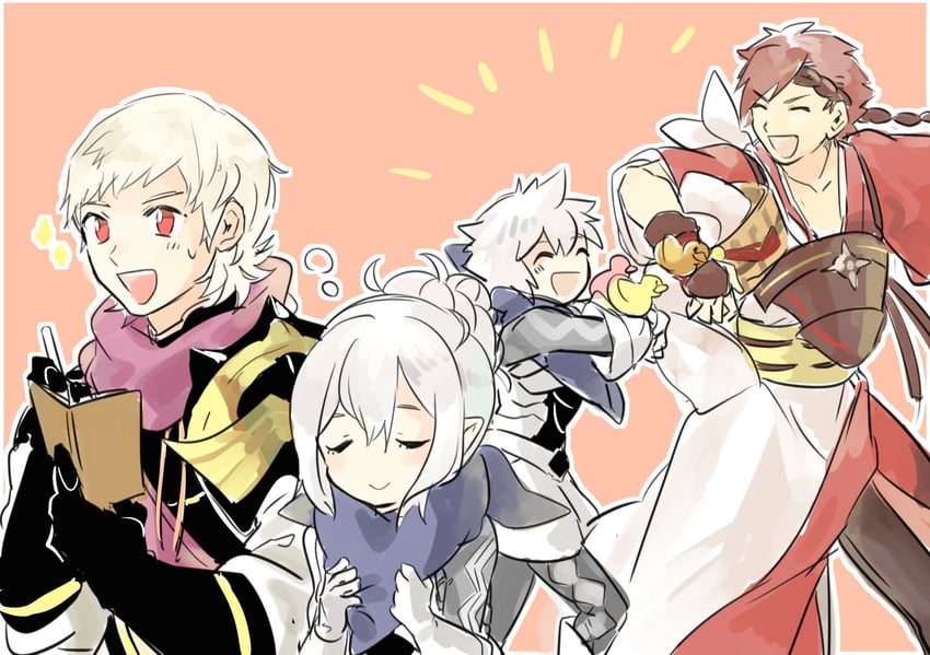 female kana, male kana, shiro, and siegbert (fire emblem and 1 more) drawn by hukashin