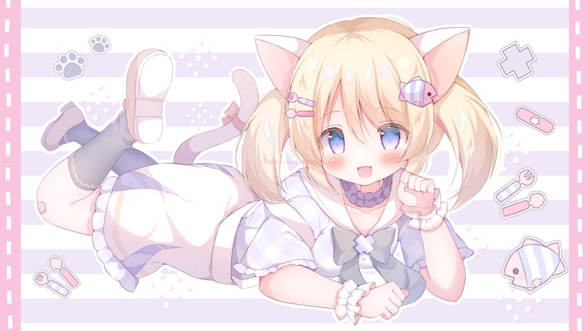 nekoto komari (indie virtual youtuber) drawn by hanasakichu