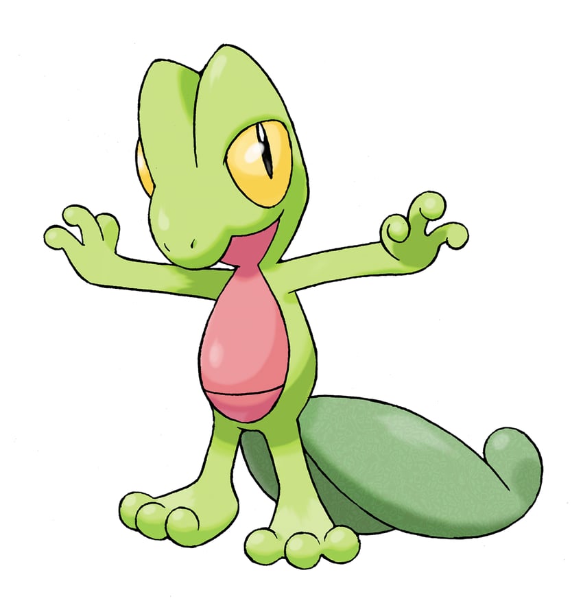 treecko (pokemon and 1 more) drawn by sugimori_ken