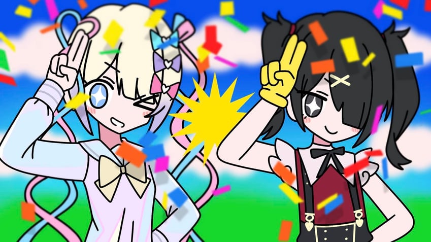 chouzetsusaikawa tenshi-chan and ame-chan (needy girl overdose and 1 more) drawn by inami_(x_spidekawaii_x)