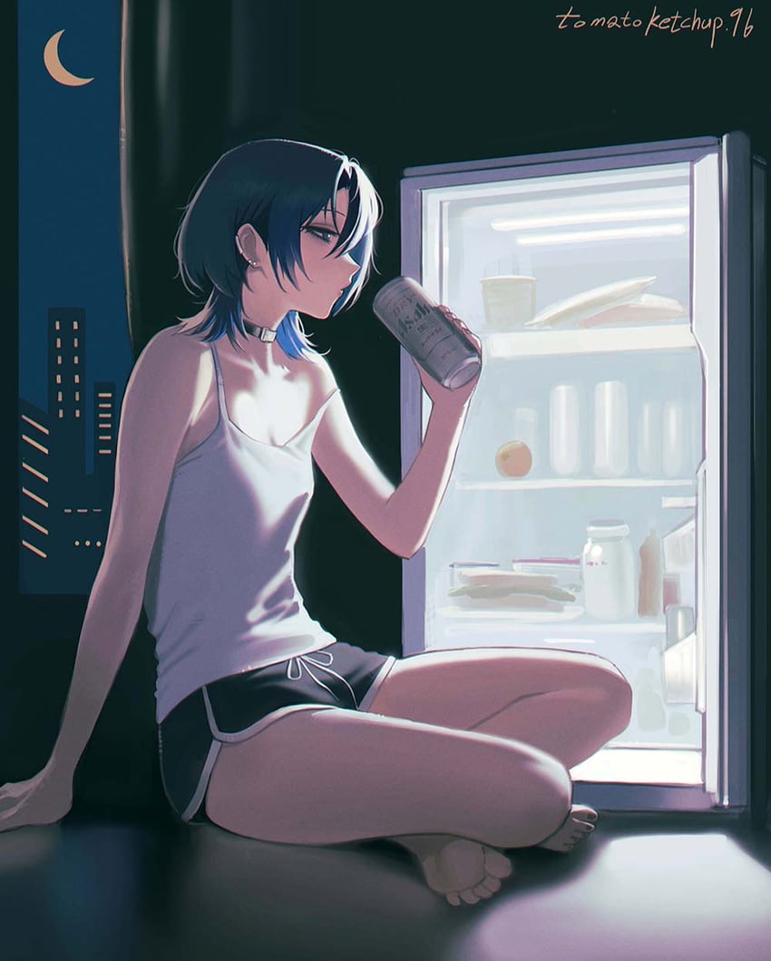 hiodoshi ao (hololive and 1 more) drawn by tomatoketchup96