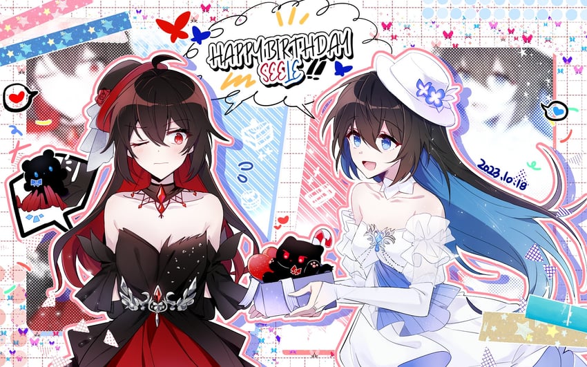seele vollerei and seele (honkai and 1 more) drawn by 6_(yuchae)