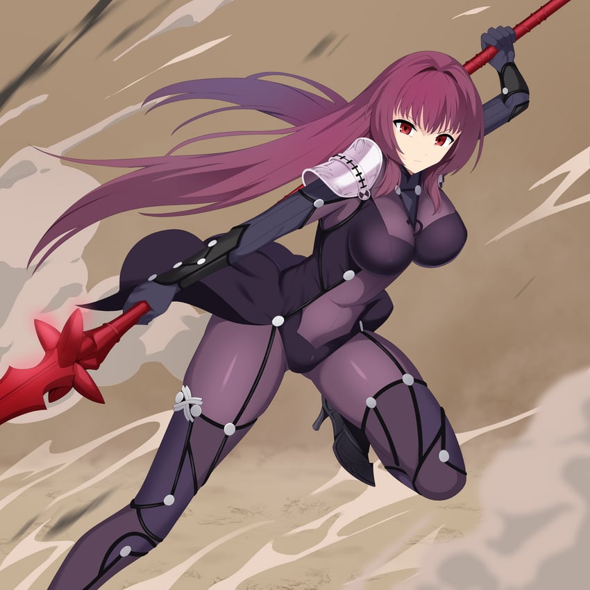 scathach (fate and 1 more) drawn by amibanottoki