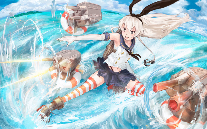 shimakaze and rensouhou-chan (kantai collection) drawn by you_shimizu