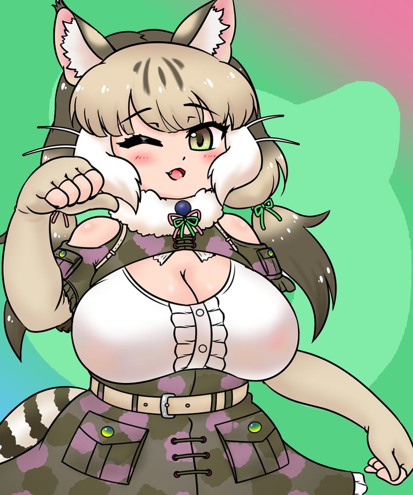 jungle cat (kemono friends and 1 more) drawn by edamamezooooo