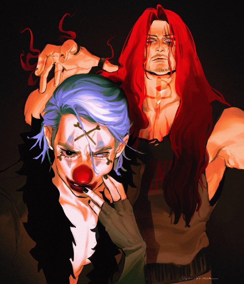 shanks and buggy the clown (one piece) drawn by vamos_mk