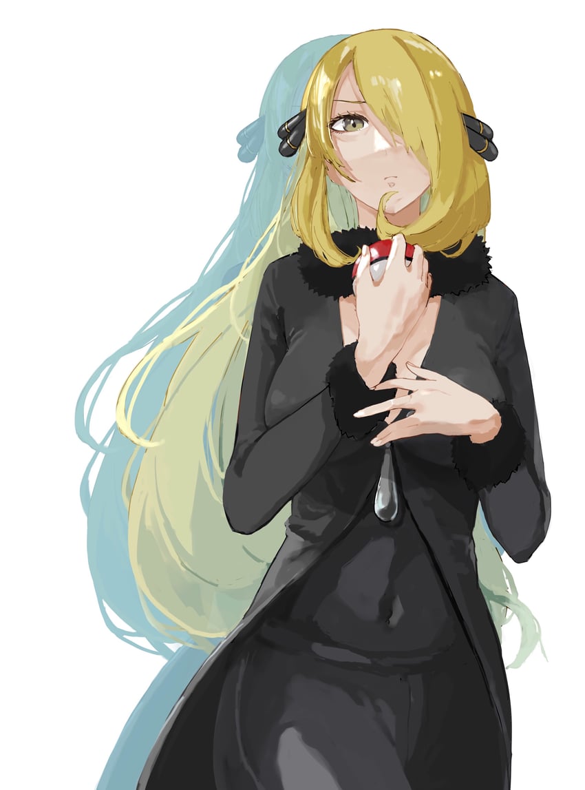 cynthia (pokemon and 1 more) drawn by otsubo_kiko