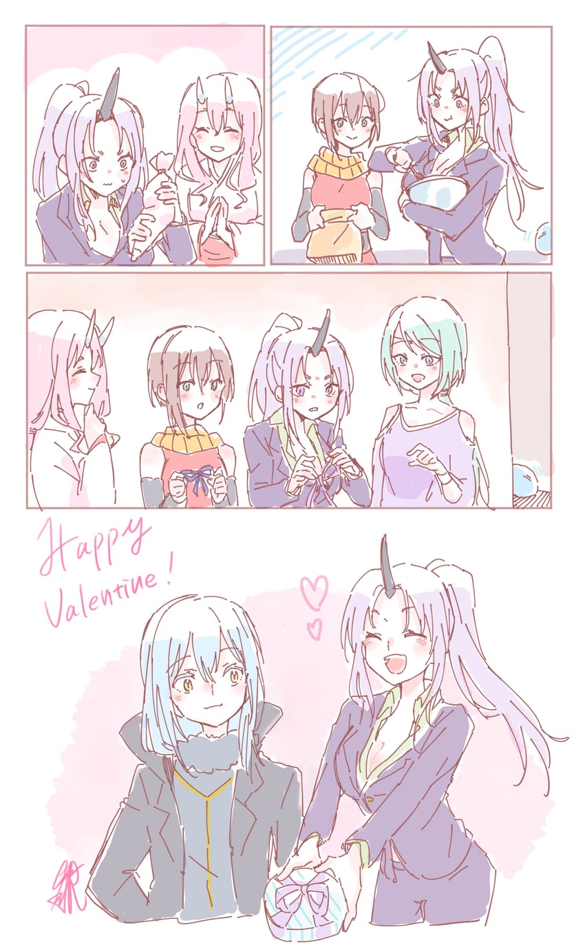 rimuru tempest, shion, shuna, and soka (tensei shitara slime datta ken) drawn by seila_rei