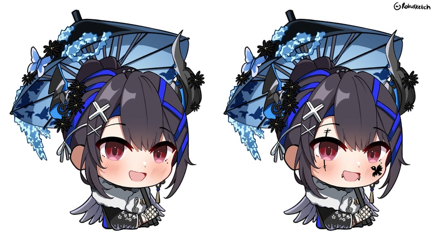 nerissa ravencroft (hololive and 1 more) drawn by rokusketch