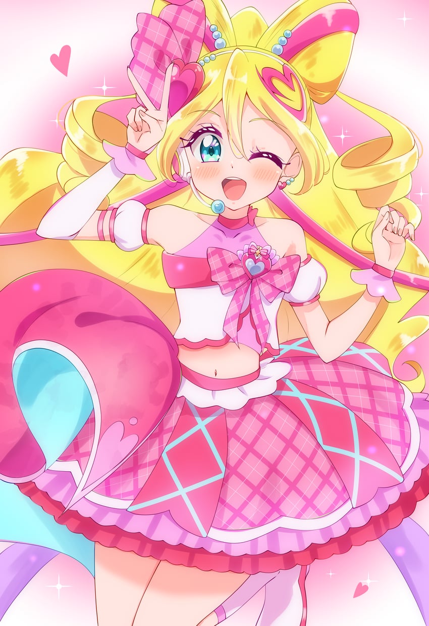 sakura uta and cure idol (precure and 1 more) drawn by sugimura_mickey