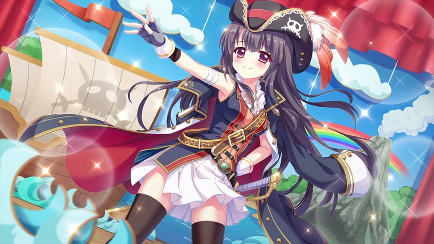 ichikishima mizuha and captain hook (re:stage! and 1 more) drawn by izumi_tsubasu
