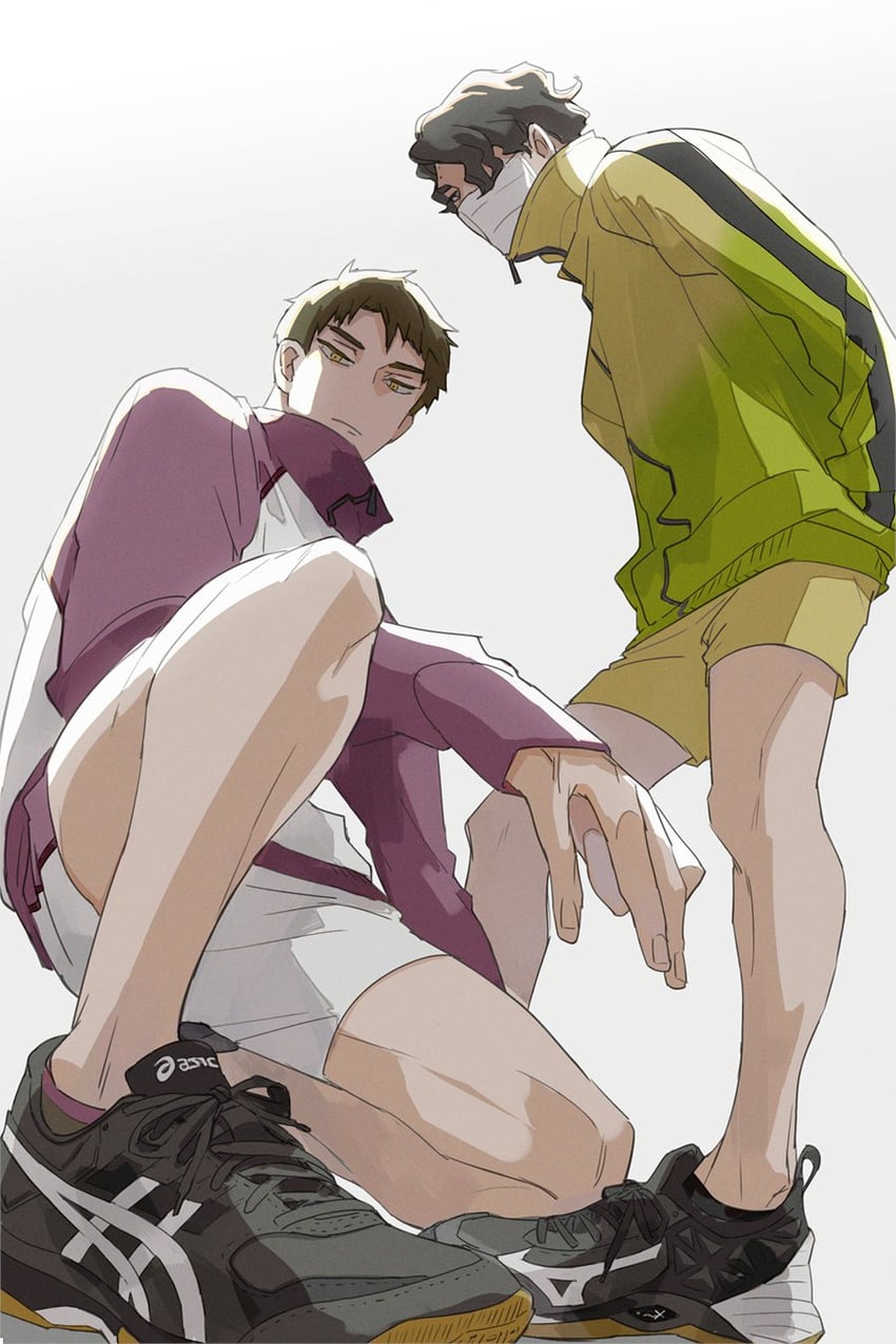 ushijima wakatoshi and sakusa kiyoomi (haikyuu!!) drawn by hk_smith_man