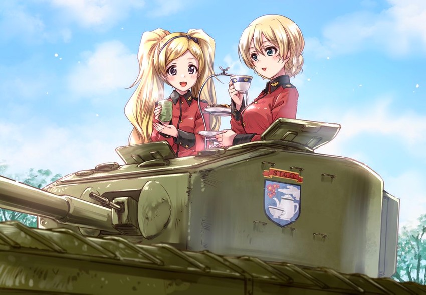 darjeeling and emily stewart (idolmaster and 2 more) drawn by kuroi_mimei