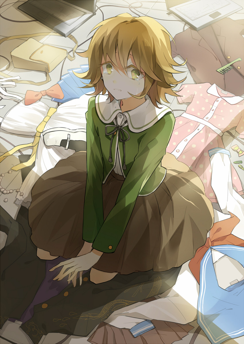 fujisaki chihiro (danganronpa and 1 more) drawn by huoshansama
