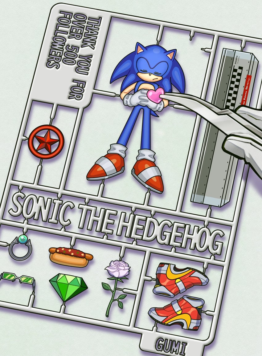 sonic the hedgehog (sonic and 4 more) drawn by mintgreen_0101