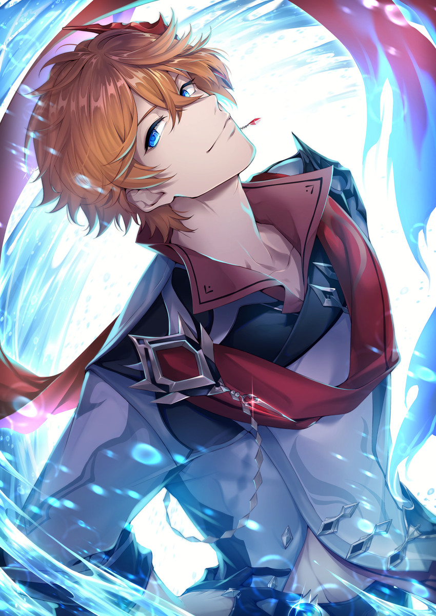 tartaglia (genshin impact) drawn by takao_sho