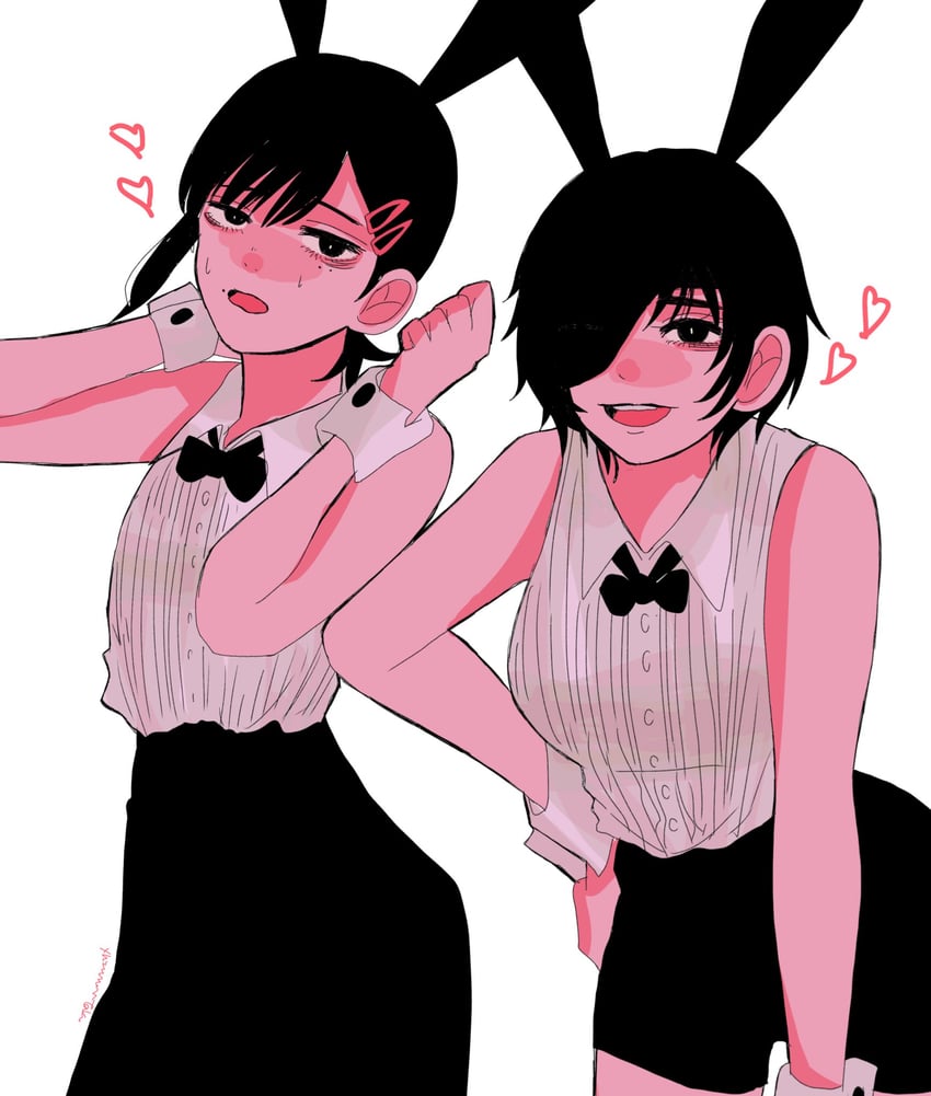higashiyama kobeni and himeno (chainsaw man) drawn by yuzuha_takamura
