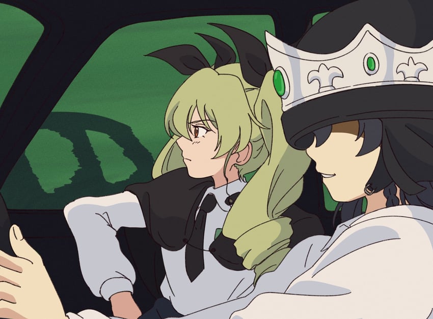anchovy, pepperoni, arsene lupin iii, and jigen daisuke (girls und panzer and 2 more) drawn by mito_(mitotank)