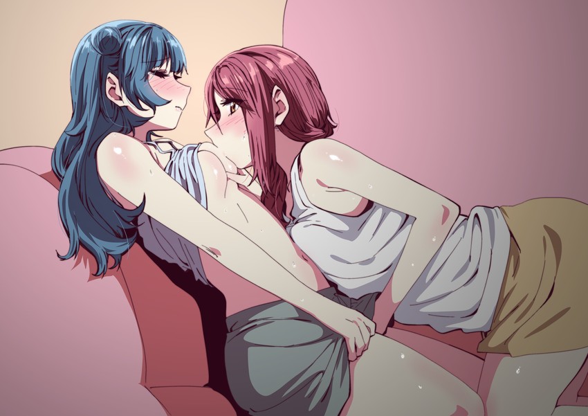tsushima yoshiko and sakurauchi riko (love live! and 1 more) drawn by ecoman