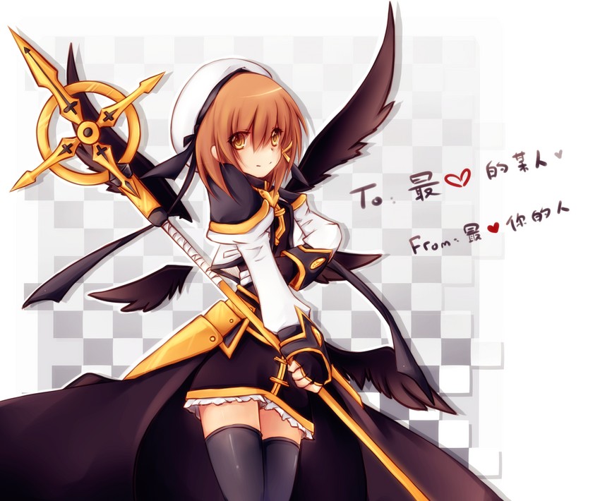 yagami hayate and schwertkreuz (lyrical nanoha and 2 more) drawn by hc_0v0