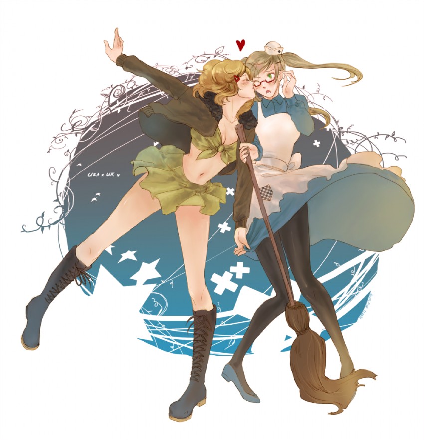 america and united kingdom (axis powers hetalia) drawn by hakuku