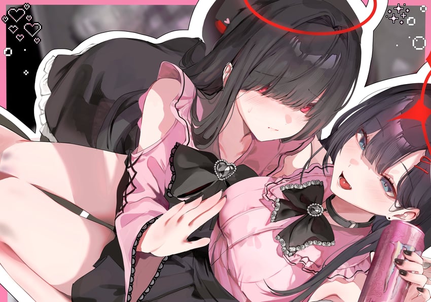 ichika and justice task force member (blue archive) drawn by dolechan