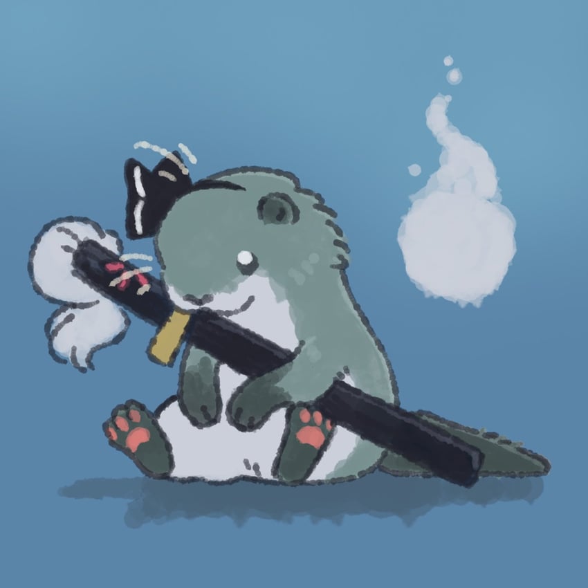 konpaku youmu and otter spirit (touhou) drawn by burnthomework