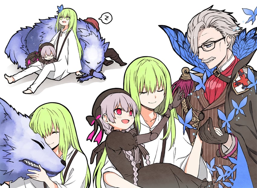 enkidu, nursery rhyme, james moriarty, and hessian (fate and 1 more) drawn by yoyo_9ea